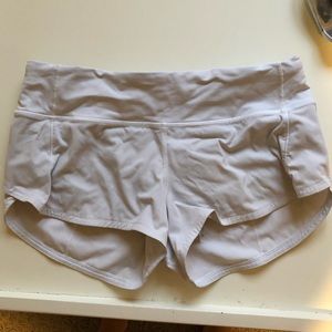 white lululemon athletic shorts!